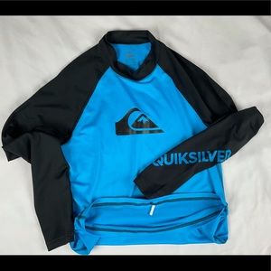 EUC Quicksilver Rash Guard Long Sleeve UPF 50+ M